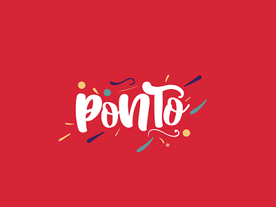 Ponto English branding design flat illustration logo typography