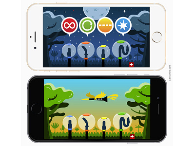 Planeta Clarinet (iOS & Android app) android app apple appstore auditori barcelona children clarinet game illustration illustrator ipad iphone kids music ui vector