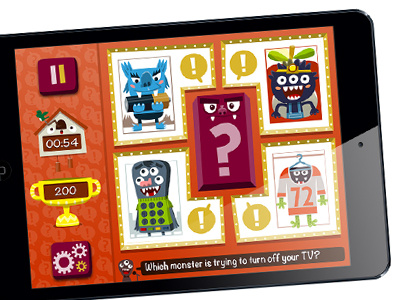 Quiz game from Monsters Band app apple appstore barcelona children game illustration illustrator ios ipad iphone kids monster monsters vector videogame