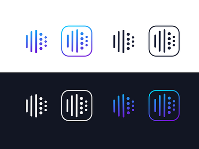 community of sound app app icon flat gradient color icon minimal vector