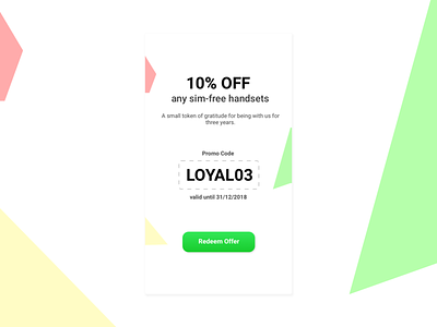 Daily UI #061 - Redeem coupon daily 100 daily 100 challenge daily challange dailyui dailyui061 design illustration minimalist redeem redeem coupon sketch typography ui