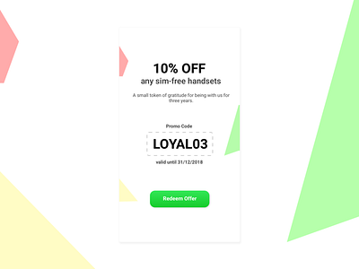 Daily UI #061 - Redeem coupon