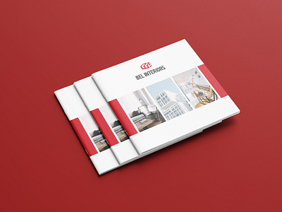 Bel Interiors branding brochure design illustration