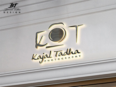 Kajal Tadha Photography logo branding design icon illustration lettering logo photography typography vector