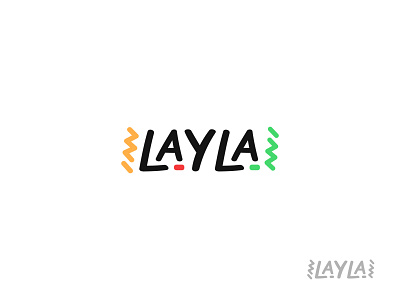 'LAYLA' Brand Logo branding design flat graphic design icon illustration illustrator logo minimal typography