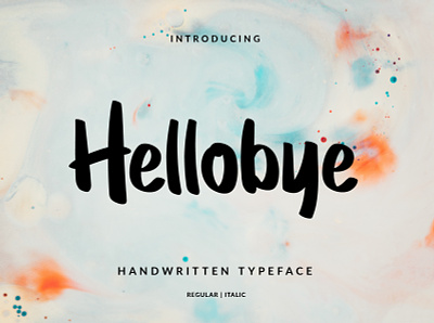hellobye font branding design font lettering typography
