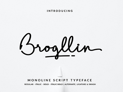 Brogllin Script Font by dicubit on Dribbble