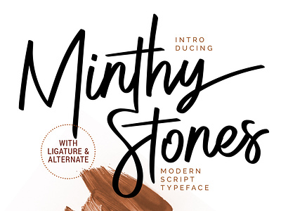 Minthy Stones Font branding design font hand lettering handlettering illustration lettering typography