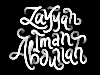 Lettering: Zayyan Iman Abdullah branding design font hand lettering handlettering lettering typography