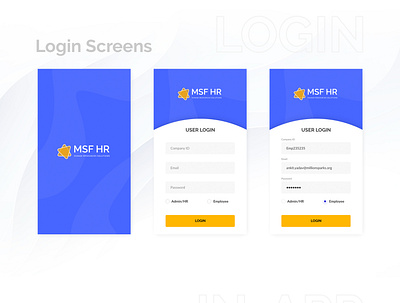 MSF HR (Human Resource Solutions) iconography interaction design wireframe