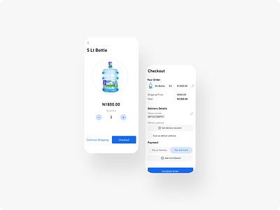 Product & Checkout Screens