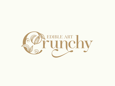Crunchy abstract art branding chocolate classic cocoa drawing gold hand drawn illustration logo design vector