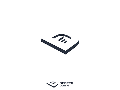 DeeperDown Blog Logo abstract branding clean clever letter logo logo design modern stairs