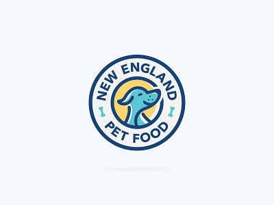 Logo for the producer of natural dog food. animal circular clean cute dog funny happy healthy logo logo design modern natural pet food pooch