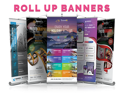 Roll Up Banners ad advert advertisement agency banners business clean company corporate creative design global home house marketing modern multipurpose premium professional promotion