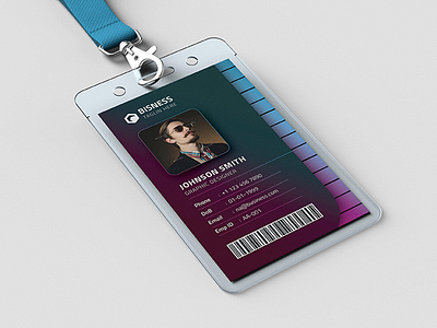 ID Card clean colors display graphic id id card marketing miscellaneous modern office id card photo id card photography id card premium professional promotion random smart