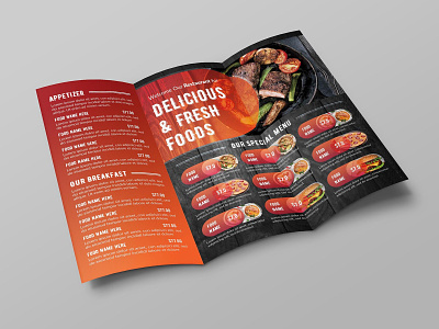 Food Trifold Brochure pizza flyer