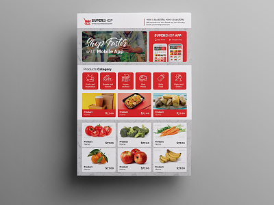 Supermarket / Product Promotion Poster price product promotion