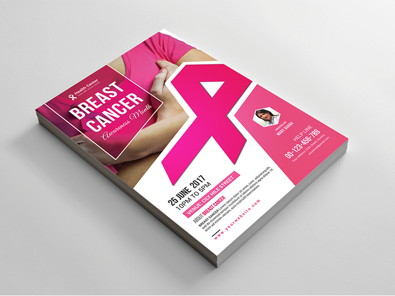 Breast Cancer Flyer by madmindgraphics on Dribbble