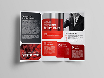 Trifold Brochure advertising agency branding brochure business business brochure clean company corporate creative customizable financial indesign letter marketing modern multipurpose print print ready pro