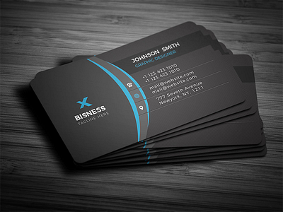 Business Card black blue business business card card design clean corporate creative cyan designer elegant green line minimalist modern modern design modern template orange personal personal card