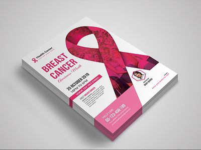 Breast Cancer Awareness Flyer awareness breast breast cancer cancer cancer awareness exercise healthy breast pink pink awareness pink cancer pink day pink ribbon protection ribbon women fitness womens breast