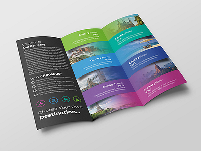 Travel Trifold Brochure brochure business clean company corporate corporate brochure design holiday print template psd template travel travel agency travel brochure trifold trifold brochure universal vacation