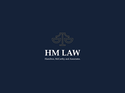 HM Law - Hamilton, McCarthy and Associates. brand branding clean design identity law firm logo logo exploration minimalist