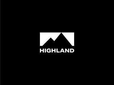 Highland brand designer branding highland logo logotype minimalist mountain