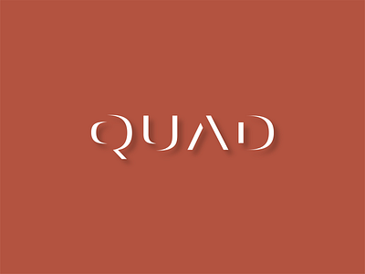 QUAD brand brand identity branding logo logo design luxurious minimalist typography