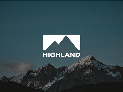 Highland brand branding business clean design designer freelance identity logo minimalist mountain vector