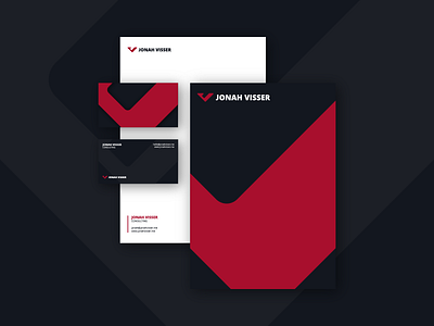 Jonah Visser branding graphic design jonah visser logo design personal projects stationery design visual identity