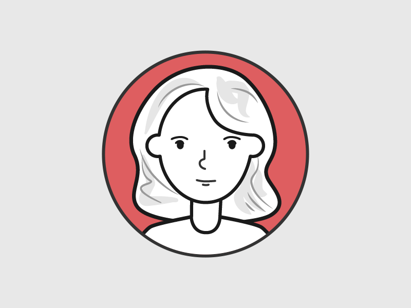 Profile avatar eyewink gif line icon me self-portrait write-on
