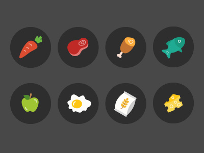 Ingredient Icons apple beef carrot chess egg fish flour food icons freebie ingredient icons poultry recipe