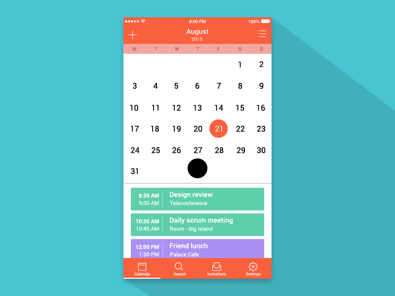Apple Calendar Redesign apple calendar calendar calendar app freebie gif mobile app redesign swipe