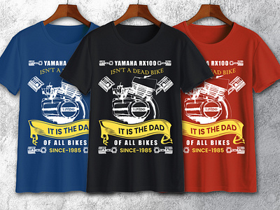 Custom T-shirt Design Template For Yamaha Rx100 Bike Lover