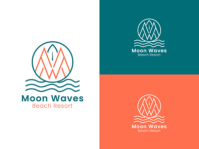 Modern Beach Resort Logo Design abstract beach logo branding business logo colorful graphic design logo logo design logomarks minimalist modern resort logo vector