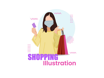 Flat Shopping Vector Illustration