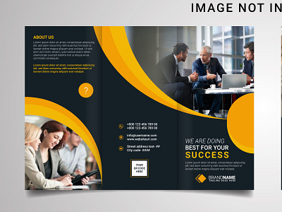 Corporate Trifold Brochue Template brochure design brochure template business trifold company profile corporate trifold illustraion leaflet print layout trifold