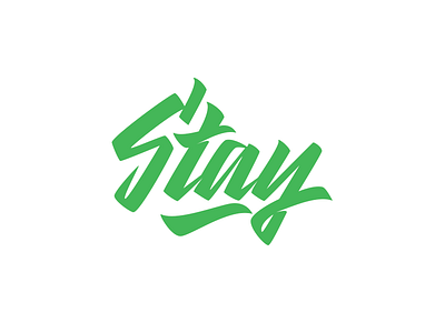 Stay Wild - Logo for Clothing Brand branding calligraphy design free hand lettering lettering logo logotype script streetwear type typo typography vector