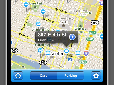 Car Sharing App app iphone maps