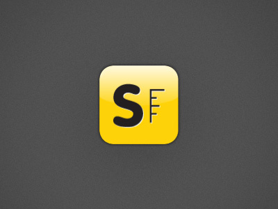 SpareFoot Icon app icon ruler yellow