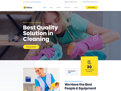 Cleaning Services WordPress Theme cleaning company cleaning service cleaning wordpress theme web web design wordpress theme