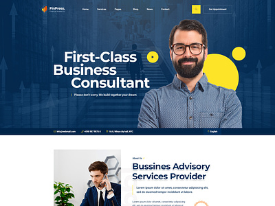 Corporate website full pages business clean corporate flat illustration agency web web design