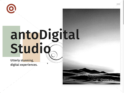 antoDigital 3D logo 3d 3d logo animation footer logo logo animation scroll animation threejs