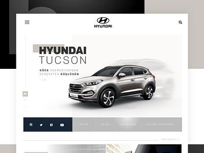 Hyundai Tucson 2018 Color Adaptation Website Design color palette design ui web