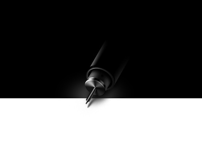 Pen black dark metal pen