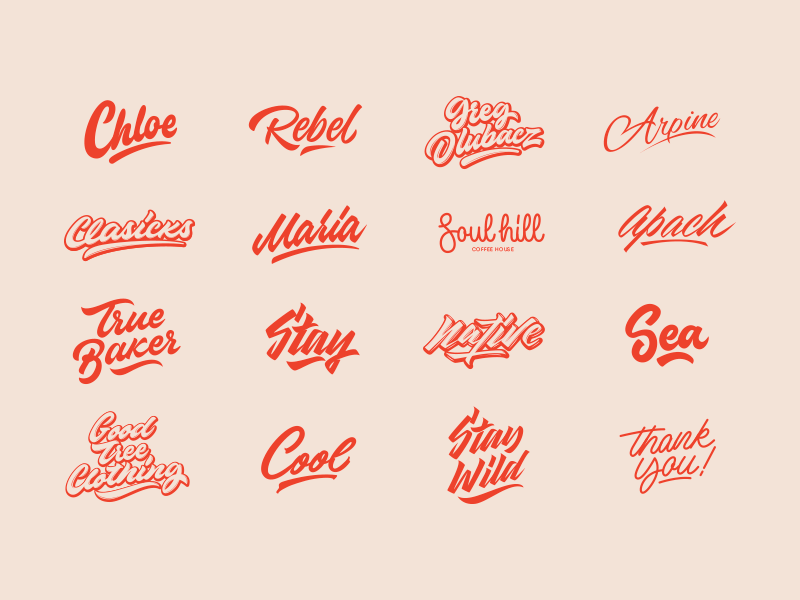 Lettering Collection by Yevdokimov Type on Dribbble