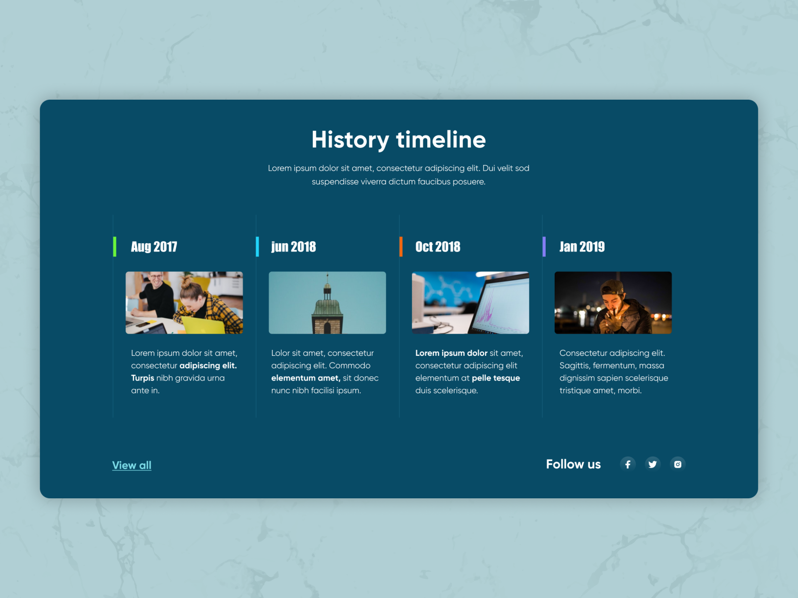 History timeline by Youssoupha CASSE on Dribbble