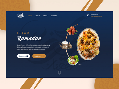 Restaurant hero section : Ramadan month